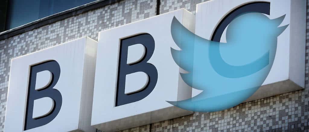 The BBC logo overlaid with the blue Twitter bird