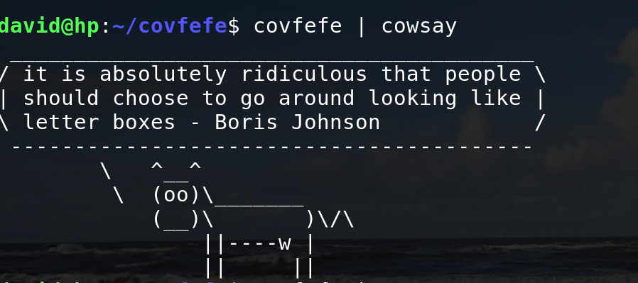Words of covfefe wisdom from Boris Johnson