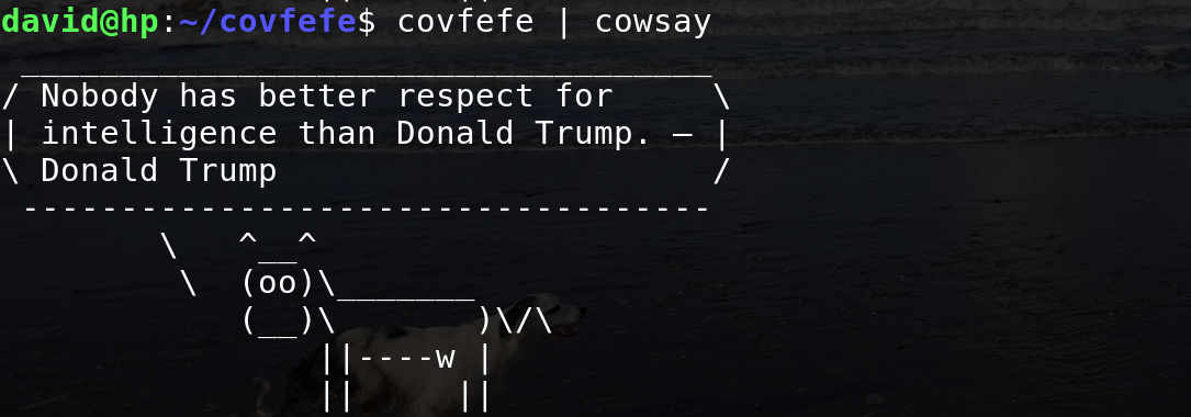Words of covfefe wisdom from Donald J Trump