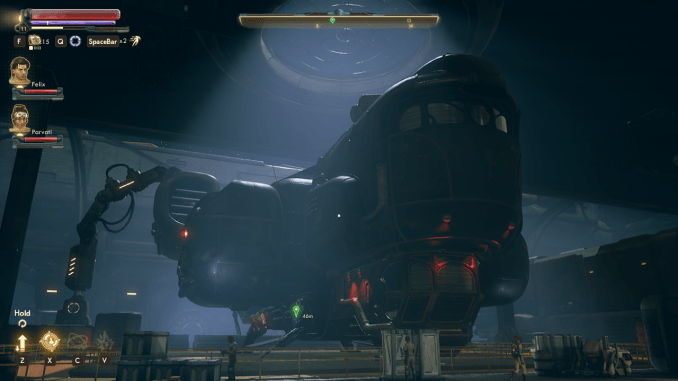 Spaceship in a hanger