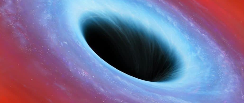False colour image of a black hole