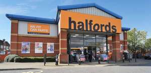 Exterior of a Halfords store