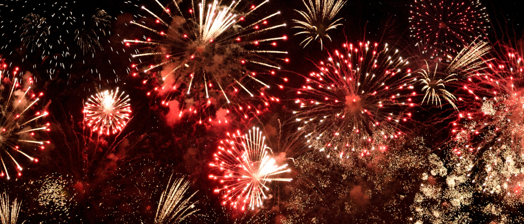 Fireworks against a night sky