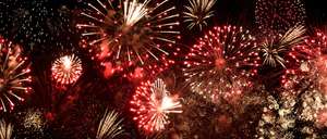 Fireworks against a night sky