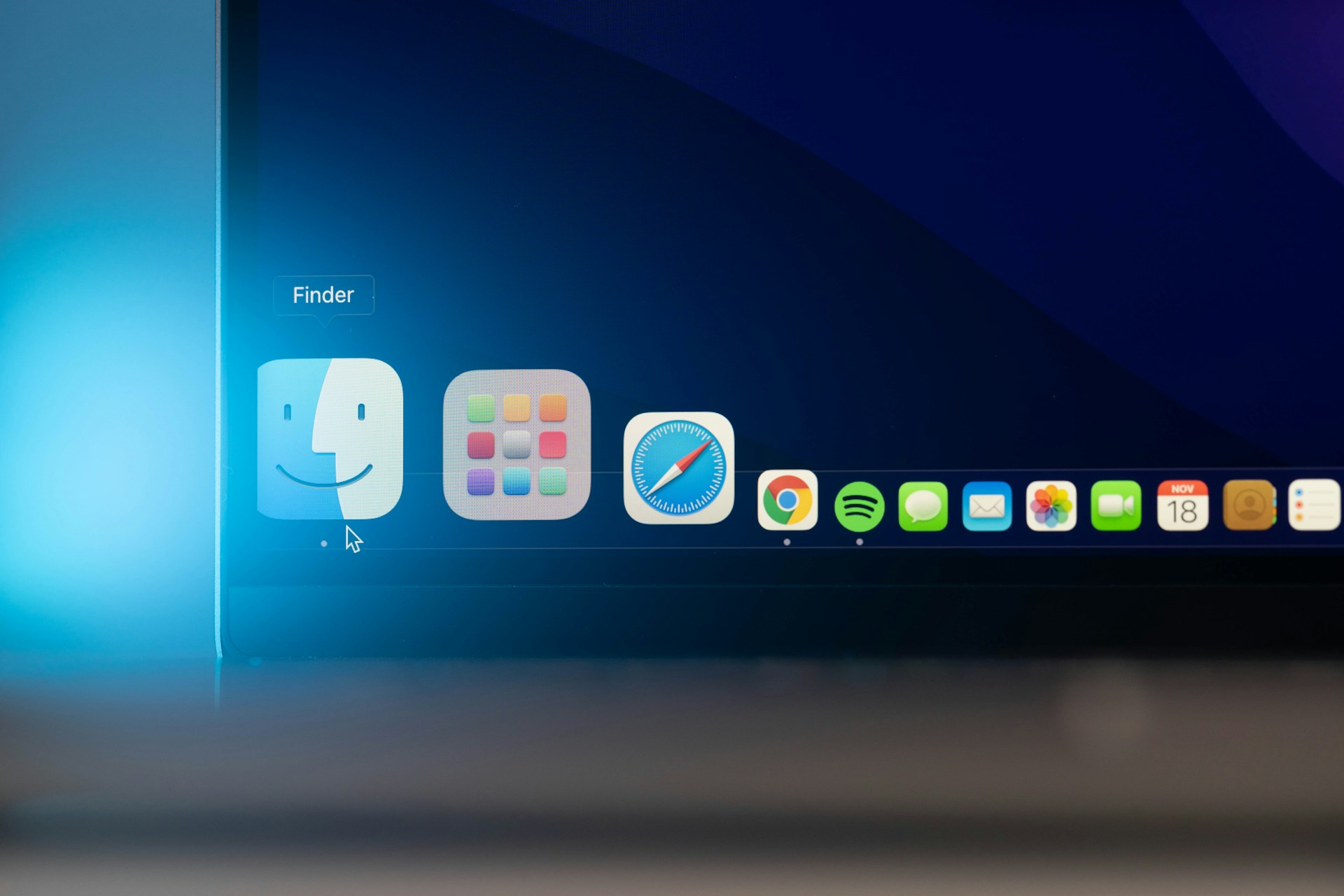 Corner of a MacOS display