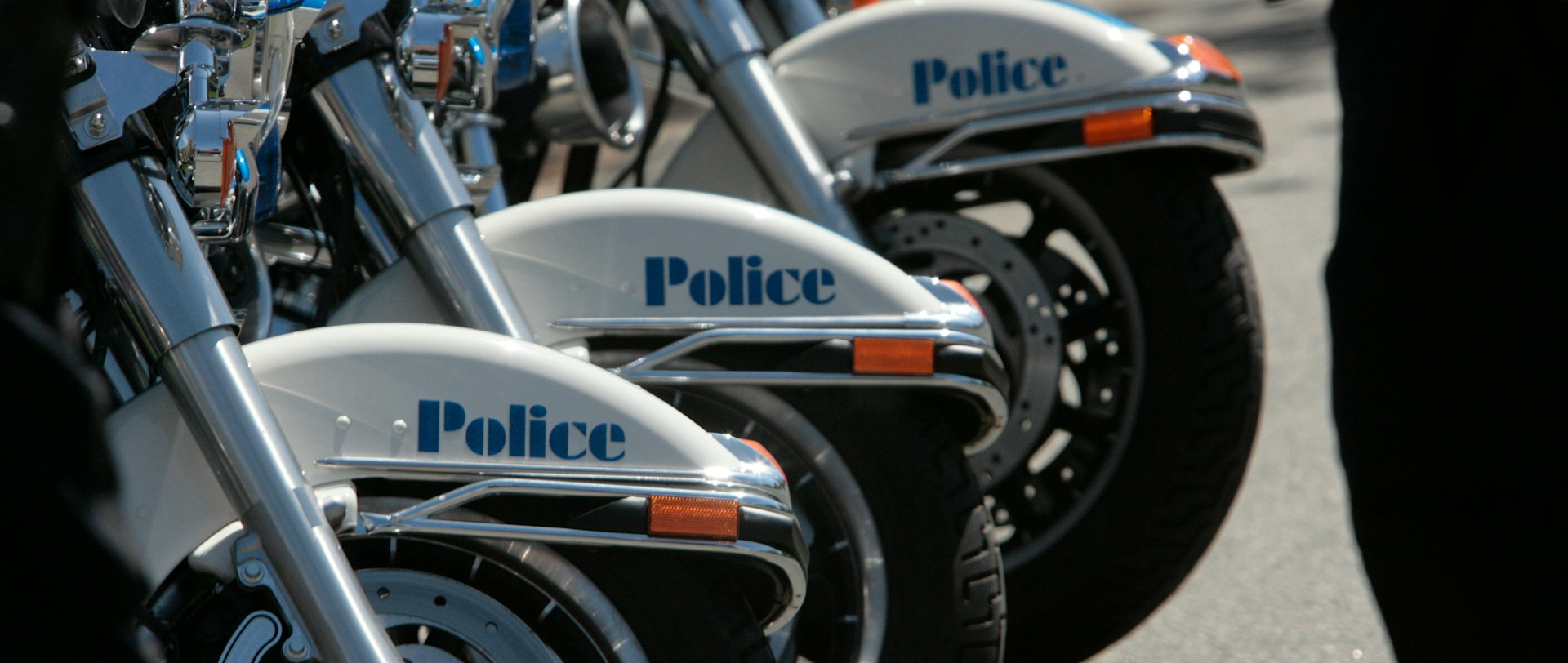 Police motorcycle front ends