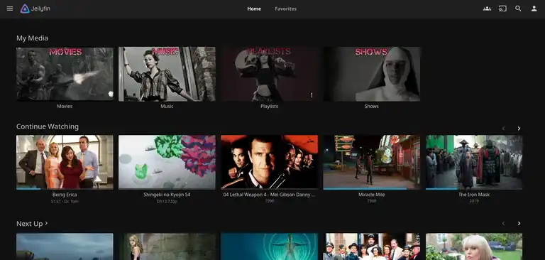 Jellyfin web interface