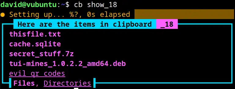 The clipboard project showing 10 items