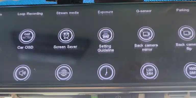 settings menu for jansite magic mirror